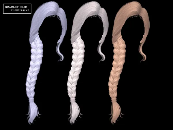 Alpha Scarlet Hair - The Sims 4 Custom Content