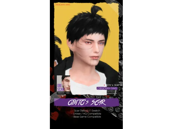 Mix OBITO's SCAR by OBSIDIAN SIMS - The Sims 4 Custom Content