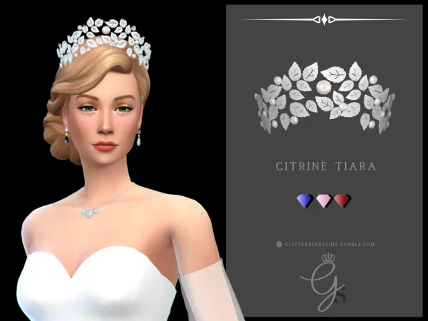 Mix Wreath Tiara by Glitterberry Sims - The Sims 4 Custom Content