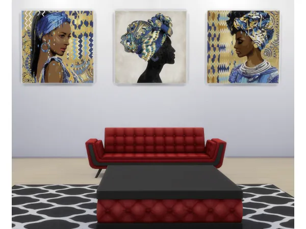 Maxis Match Framed Ethnic art by Pixie Bluntz - The Sims 4 Custom Content