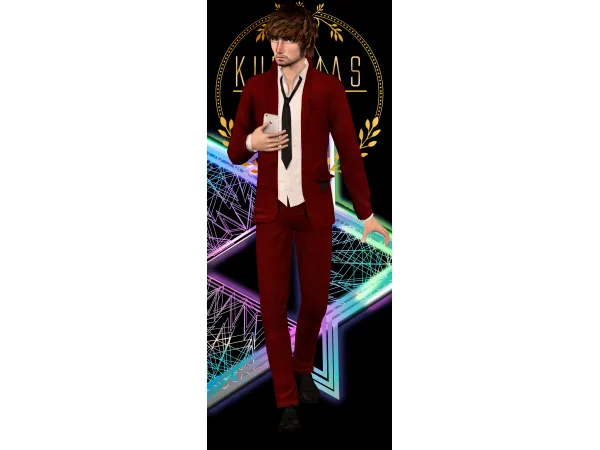 Kurimas 4t2 Disheveled Suit - The Sims 2 Custom Content