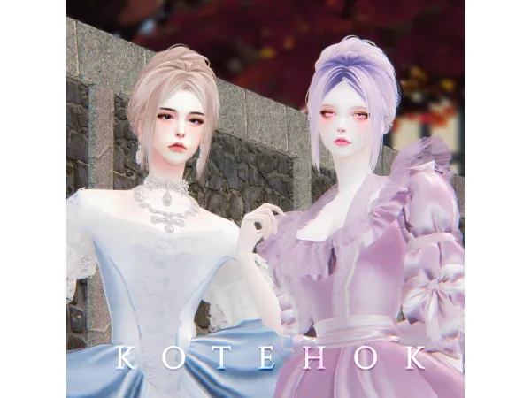 Alpha Nikki Hair 05 by kotehoksims - The Sims 4 Custom Content