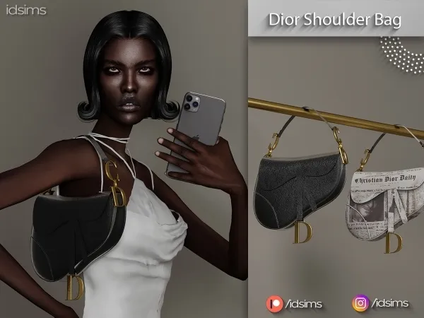 Alpha Dior Shoulder Bag by polygoncouture - The Sims 4 custom content