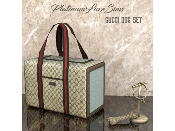 Alpha Gucci Dog Set by PlatinumLuxeSims - The Sims 4 Custom Content