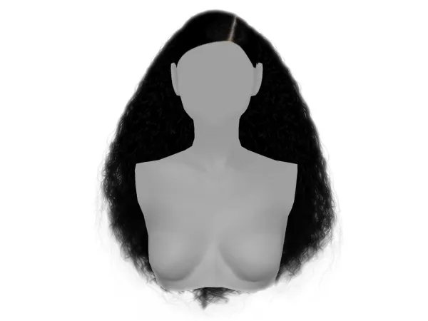 Alpha [gramsims] Angela Hair - The Sims 4 Custom Content
