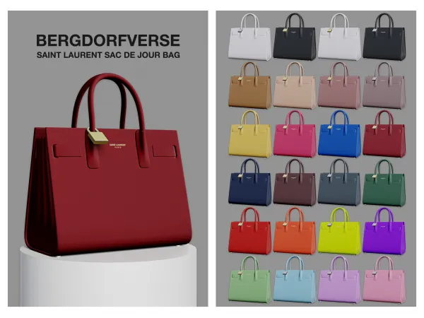 Alpha Saint Laurent Sac De Jour Bag - The Sims 4 Custom Content