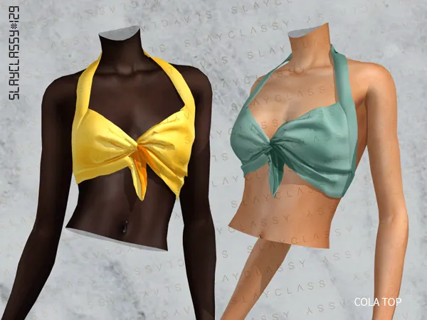 Alpha SC129 COLA TOP by slayclassy - The Sims 4 Custom Content