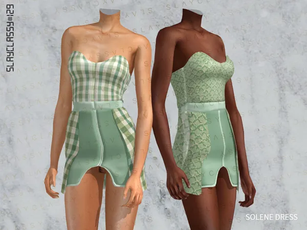Alpha SC129 SOLENE DRESS by slayclassy - The Sims 4 Custom Content