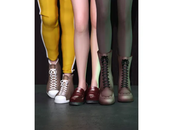 Alpha MMD Conversion Shoes Pack Remaster by astya96 - The Sims 4 Custom Content