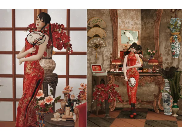 Alpha EVenenir7770 Cheongsam - The Sims 4 Custom Content