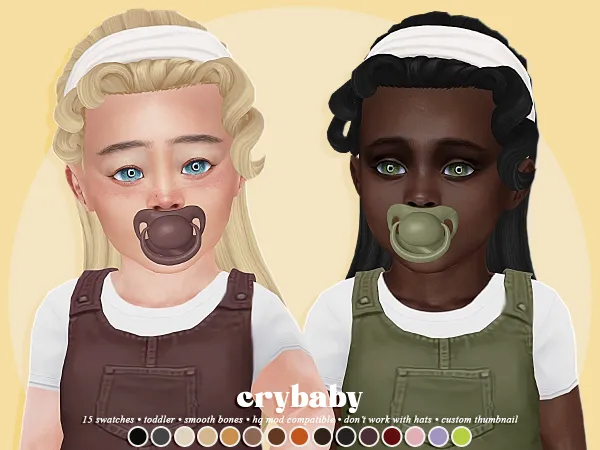 Maxis Match crybaby azure hair (imvikai) - The Sims 4 Custom Content