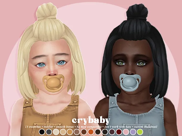 Maxis Match crybaby solei hair (imvikai) - The Sims 4 Custom Content