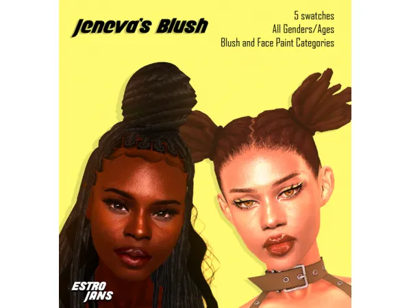 Alpha Jeneva's Blush by Estrojans - The Sims 4 Custom Content