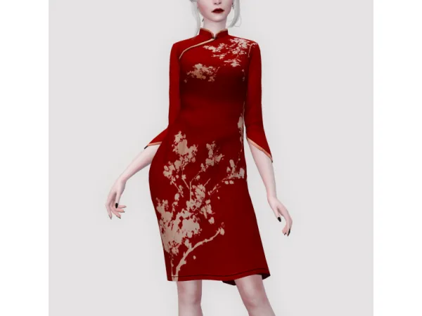 Maxis Match Qipao - The Sims 4 Custom Content
