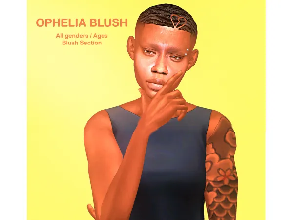 Alpha Ophelia Blush by Estrojans - The Sims 4 Custom Content