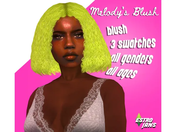 Alpha Melody Blush by Estrojans - The Sims 4 Custom Content