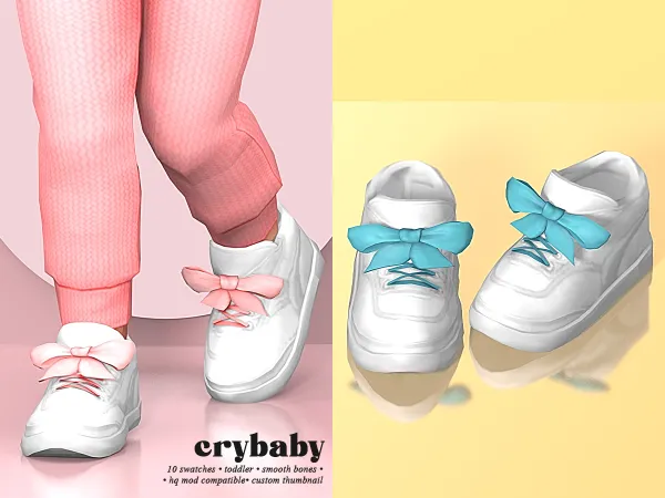 Mix crybaby bow sneakers (dissia) - The Sims 4 Custom Content