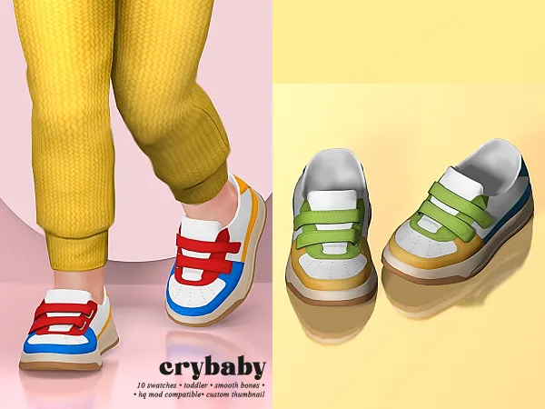 Mix crybaby steffey velcro sneakers (mmsims) - The Sims 4 Custom Content
