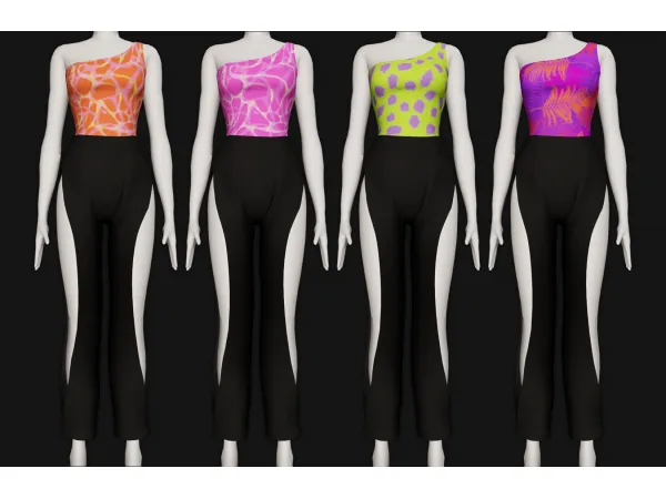 Maxis Match Swimsuit with Open Cut Slacks by simmerkatex - The Sims 4 Custom Content