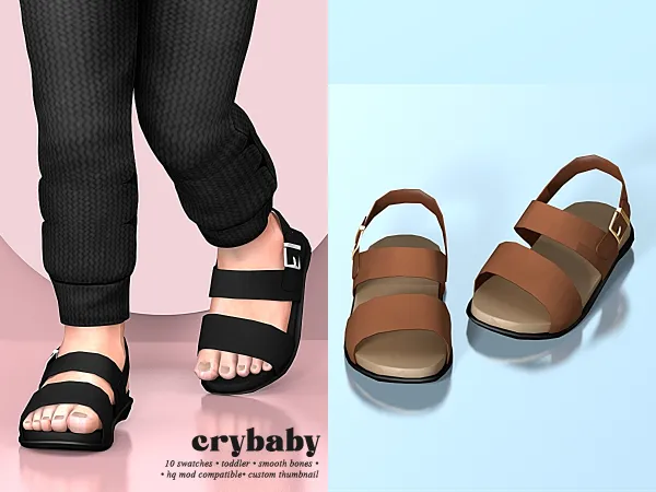 Mix crybaby primo sandals (mmsims) - The Sims 4 Custom Content