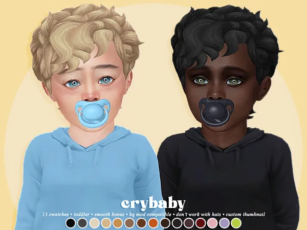 Maxis Match crybaby diego hair (veve) - The Sims 4 Custom Content