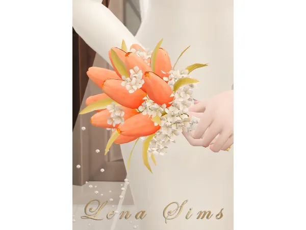 Alpha [Lena Sims] Tulip Bouquet by simsfinds - The Sims 4 Custom Content