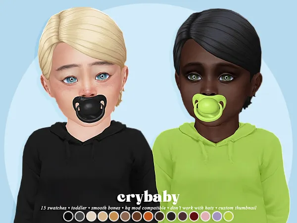 Maxis Match crybaby edwin hair (veve) - The Sims 4 Custom Content