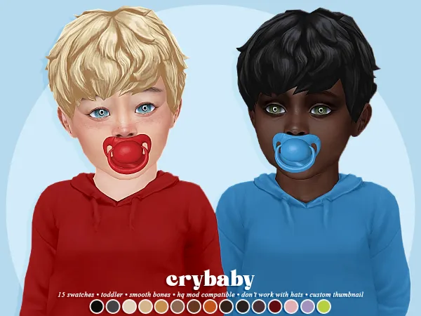 Maxis Match crybaby cameron hair (veve) - The Sims 4 Custom Content