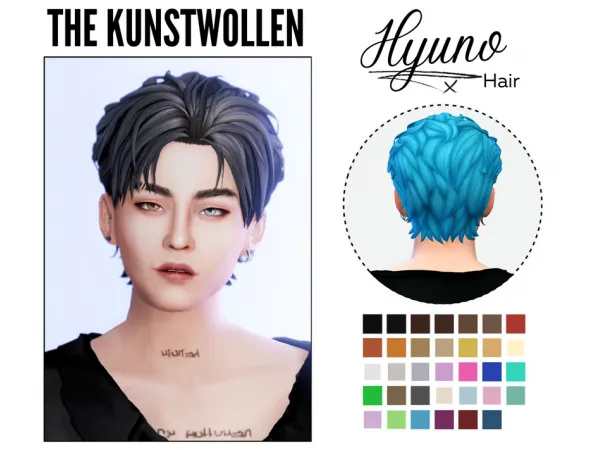 Maxis Match Hyuno hair - The Sims 4 Custom Content