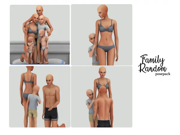 Maxis Match Family Random Posepack (Patreon Early Access) - The Sims 4 Custom Content