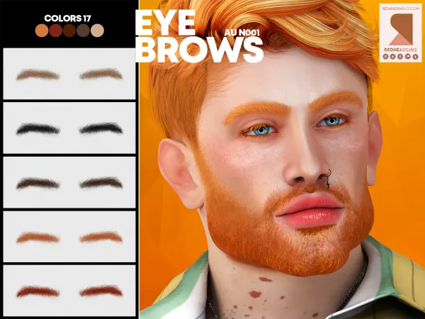 Alpha AU EYEBROWS N001 - The Sims 4 Custom Content