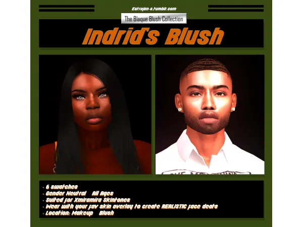 Alpha Ingridu2019s Blush by Estrojans - The Sims 4 Custom Content