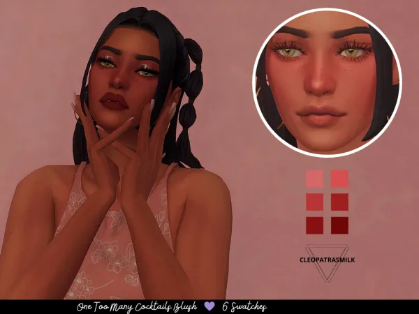 Maxis Match One Too Many Cocktails Blush (hot summer collection) - The Sims 4 Custom Content