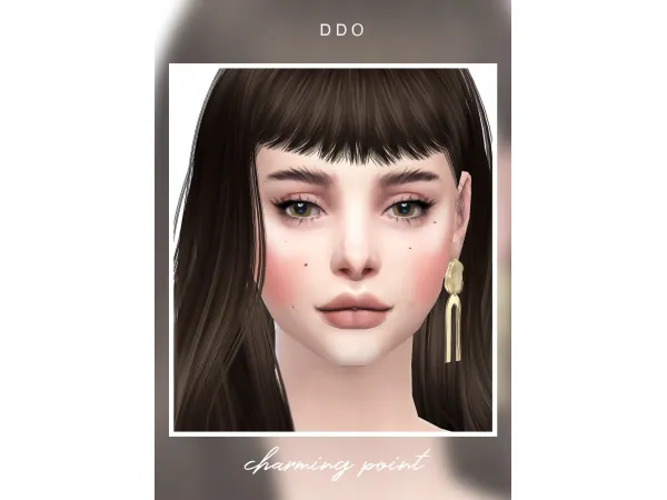 Mix [Face Detail _ Mole] Charming point - The Sims 4 Custom Content
