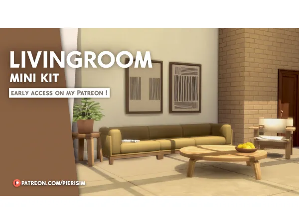 Maxis Match The LIVING ROOM mini kit by Pierisim - The Sims 4 Custom Content