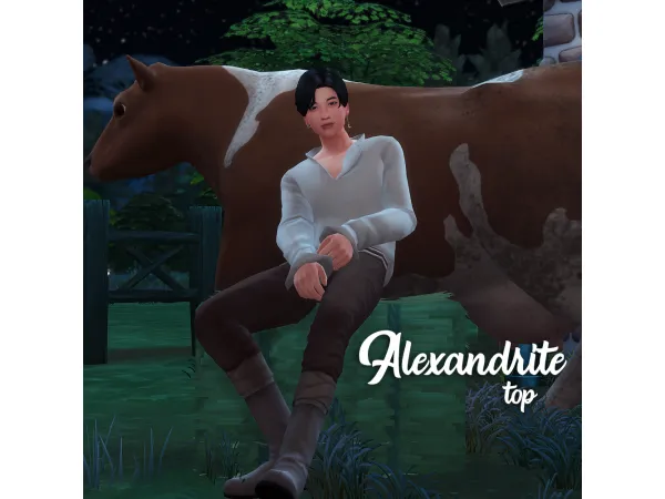 Maxis Match Alexandrite top by megukiru - The Sims 4 Custom Content