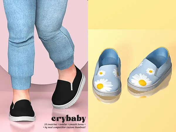 Mix crybaby basic slip on (mmsims) - The Sims 4 Custom Content