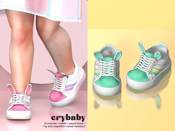 Mix crybaby bunny sneaker (shoestopia) - The Sims 4 Custom Content