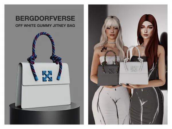 Alpha Off White Gummy Jitney Bag - The Sims 4 Custom Content