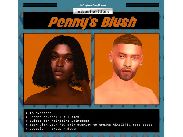 Alpha Penny's Blush by Estrojans - The Sims 4 Custom Content