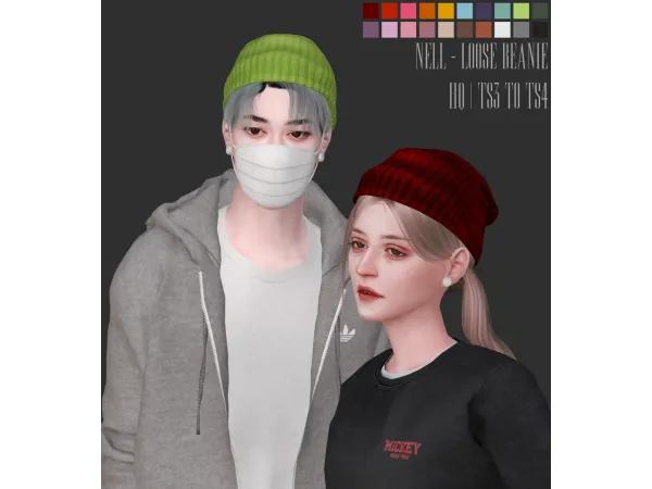 Mix Loose Beanie Mitts - The Sims 4 Custom Content