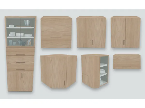 Maxis Match Dream Home Kitchen Cabinets by SimPlistic - The Sims 4 Custom Content