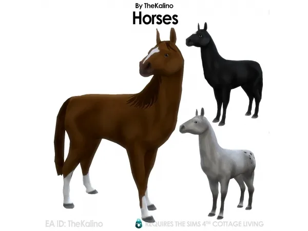 Maxis Match Horses for Cottage Living - The Sims 4 Custom Content