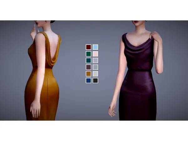 Maxis Match Atonement Dress 12 Swatches by Magnolian Farewell - The Sims 4 Custom Content