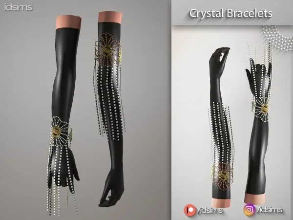 Alpha Crystal Flower Bracelets - The Sims 4 Custom Content