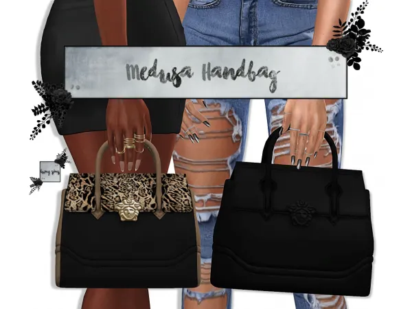 Alpha Medusa handbag Left (smaller size) by lumysims - The Sims 4 Custom Content