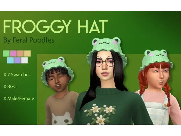 Maxis Match Froggy Hat - The Sims 4 Custom Content