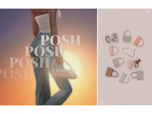 Mix posh bags set by dscombobulate - The Sims 4 Custom Content
