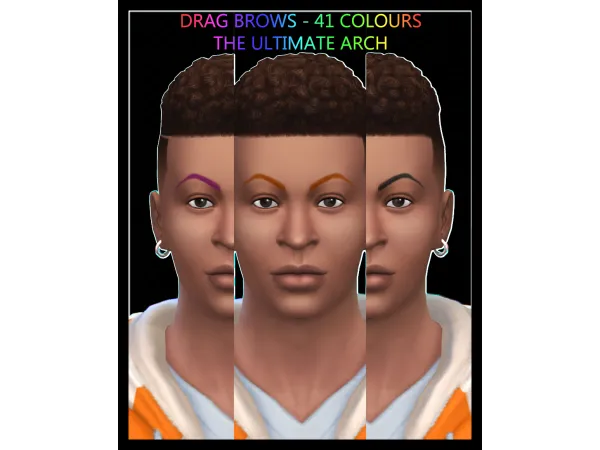 Maxis Match Drag Brows The Ultimate Arch by Simmiller - The Sims 4 Custom Content