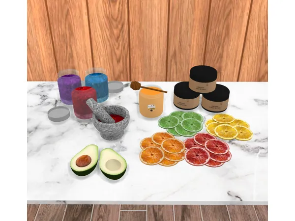 Maxis Match DIY Beauty Ingredients Clutter by simmerkatex - The Sims 4 custom content